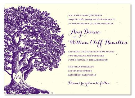 Vieux Oak Classic Plantable Invitations