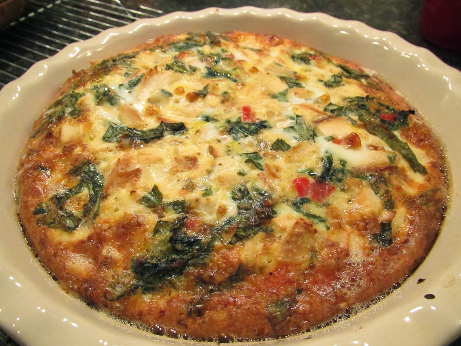 Successfully Gluten Free! Chicken, Spinach & Feta Quiche w