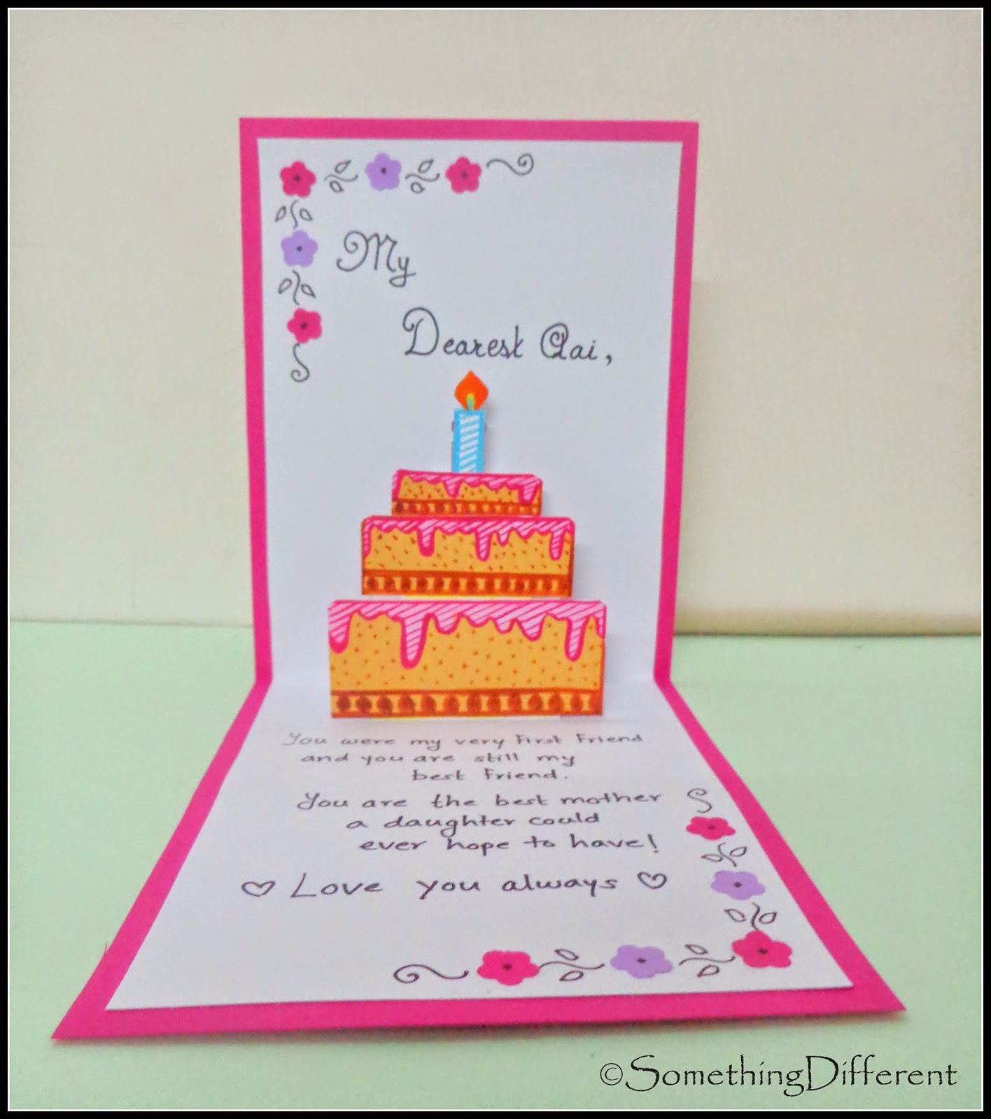 Something Different 3D, Popup Birthday card 'Happy Birthday Mom'!!! jpg (1416x1600)
