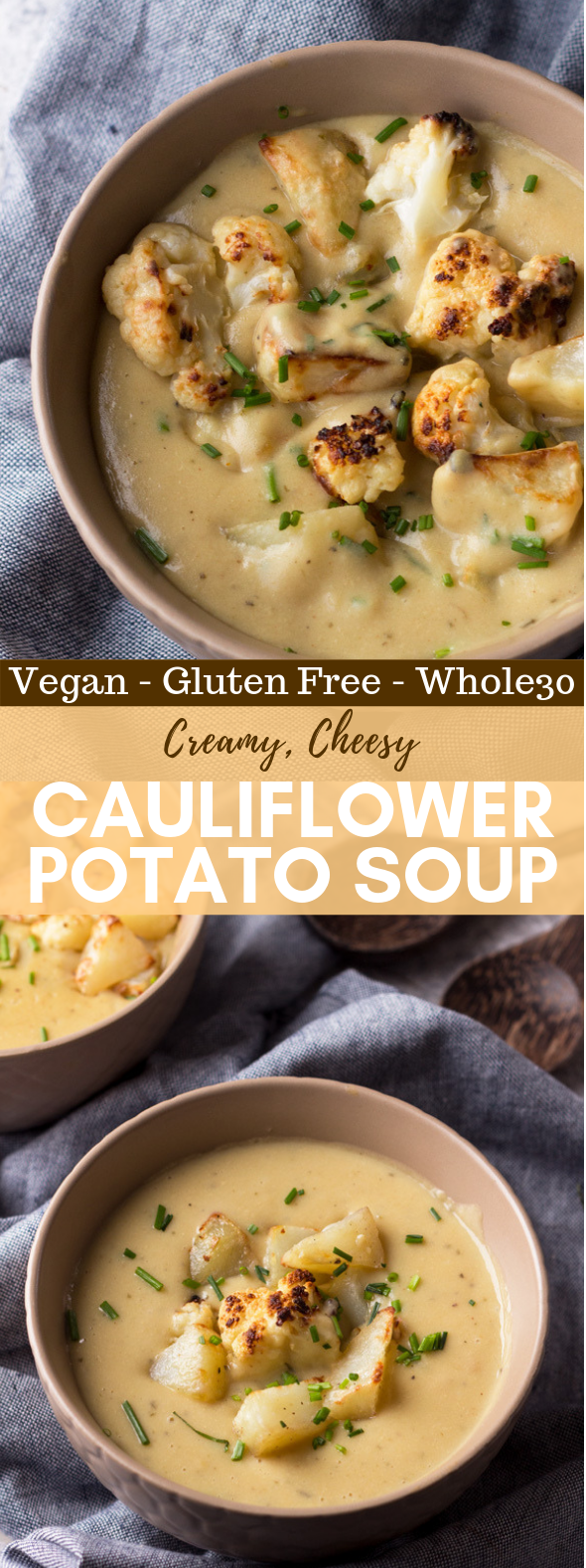 CHEESY VEGAN CAULIFLOWER POTATO SOUP #veganrecipe #healthyfood CHEESY VEGAN CAULIFLOWER POTATO SOUP #veganrecipe #healthyfood