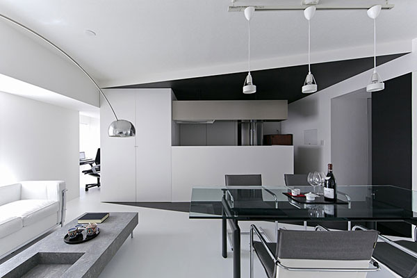 Desain Interior Rumah Minimalis Perpaduan Hitam Putih Warna Gambar