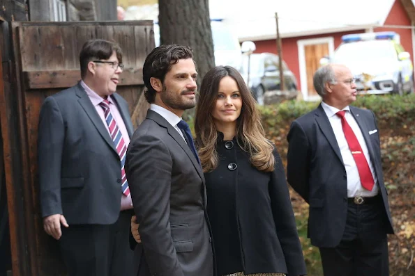 Princess Sofia of Sweden and Prince Carl Philip of Sweden visits cellulose company I-Cell in Alvdalen during the second day of a trip to Dalarna