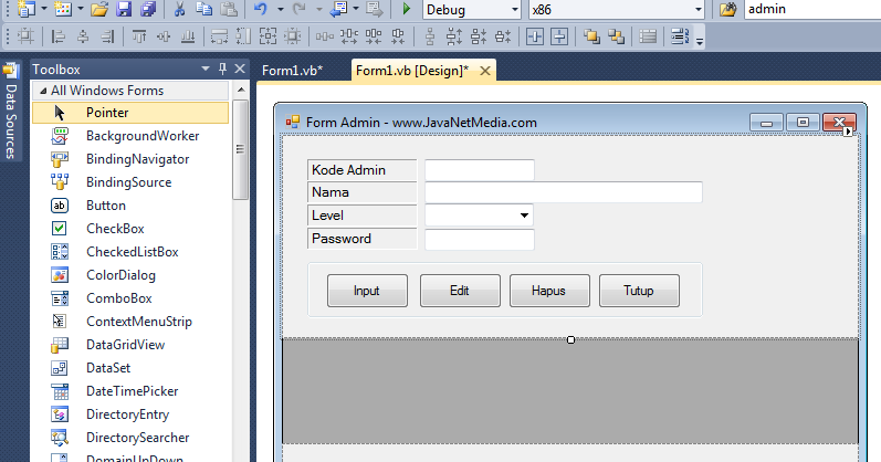 Vb Net Cara Memunculkan Item Data Pada Combobox Jnm Javanet Media