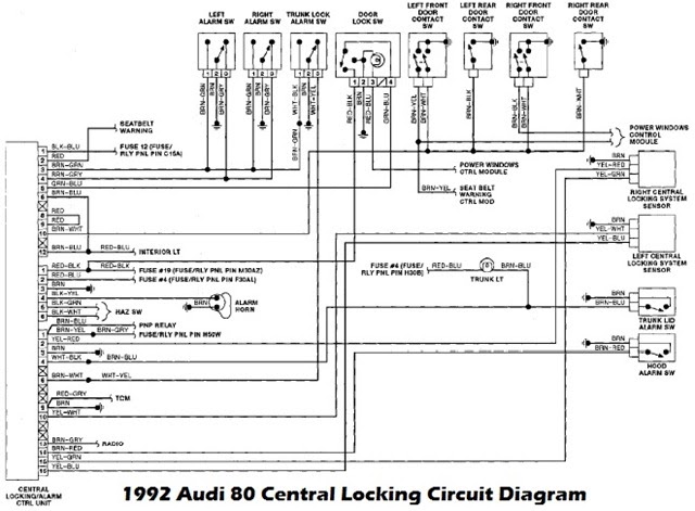 1992 audi 80-Lock and Alarm Control Unit Wiring Diagram ... 2007 vw new beetle fuse diagram free download 