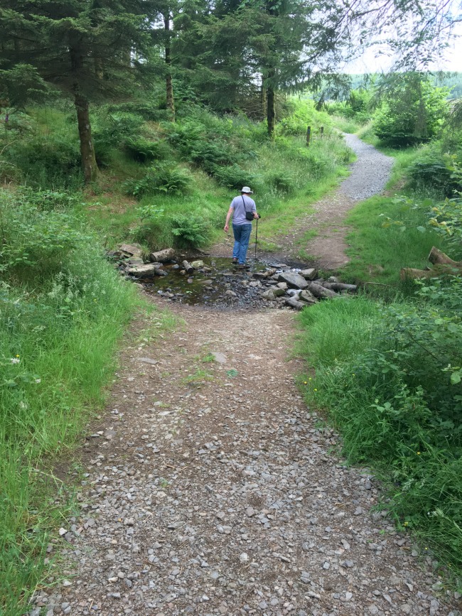 Garwnant-the-wern-walk-man-crossing-stream
