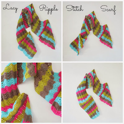 ByHaafner, crochet, ripple stitch, chevron, scarf