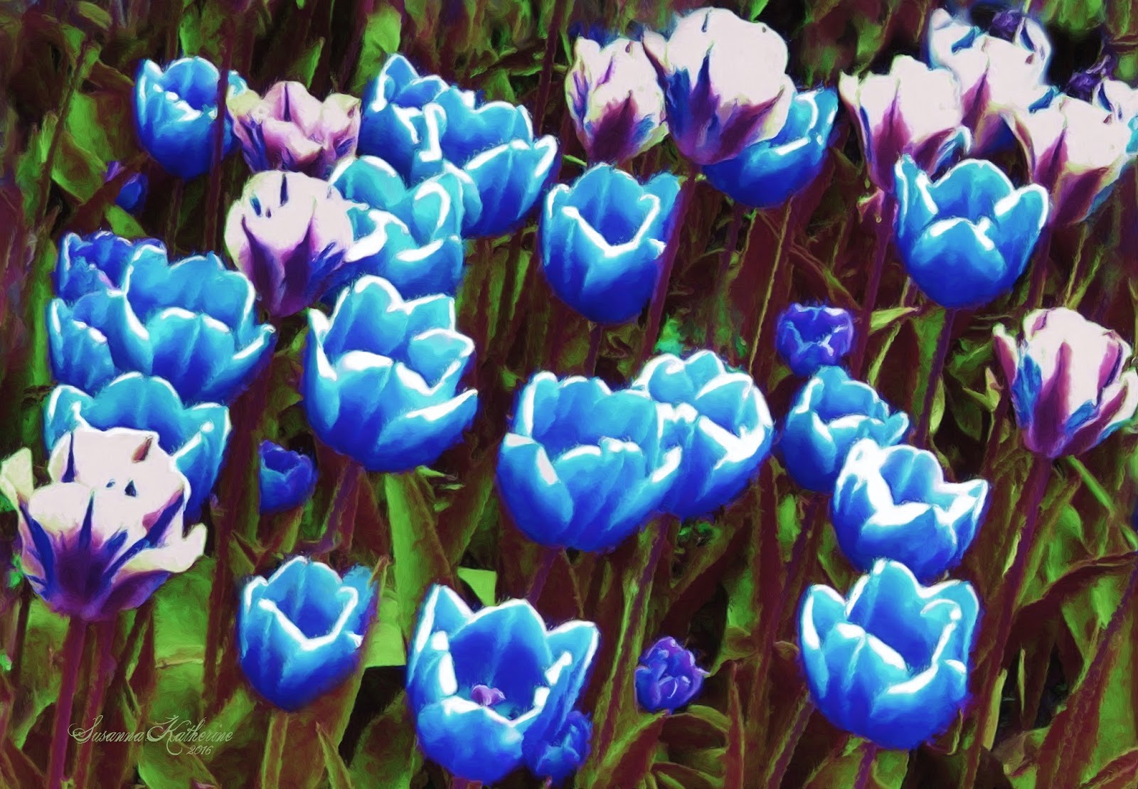 PaintingsofArtistsOriginalUnusual Art Tulip Flowers Art