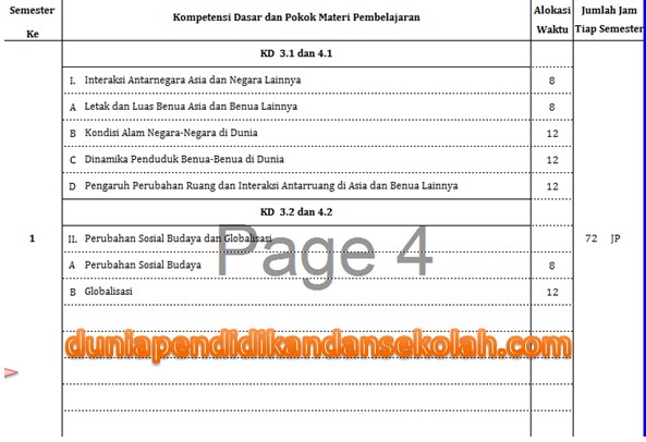 Prota Promes Dan Kalender Pendidikan Ips Kelas Ix 9 Smp Mts Kurikulum 2013 Revisi 2018 Dunia Pendidikan