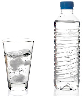 bottle & glass of water
