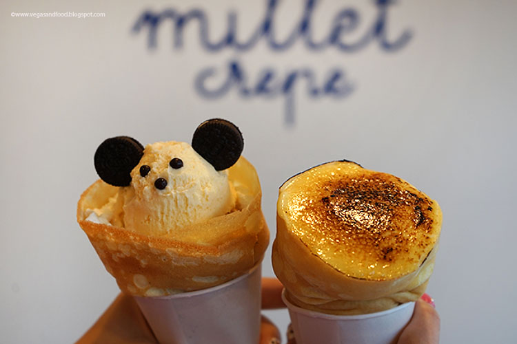 Creme brulee crepe at millet crepe in Sawtelle Vegas and Food