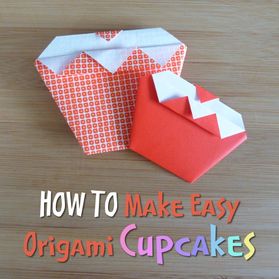 SUPER EASY Origami Cupcake Instructions and How To With Step by Step Photos Kids Craft Paper Folding Crafting