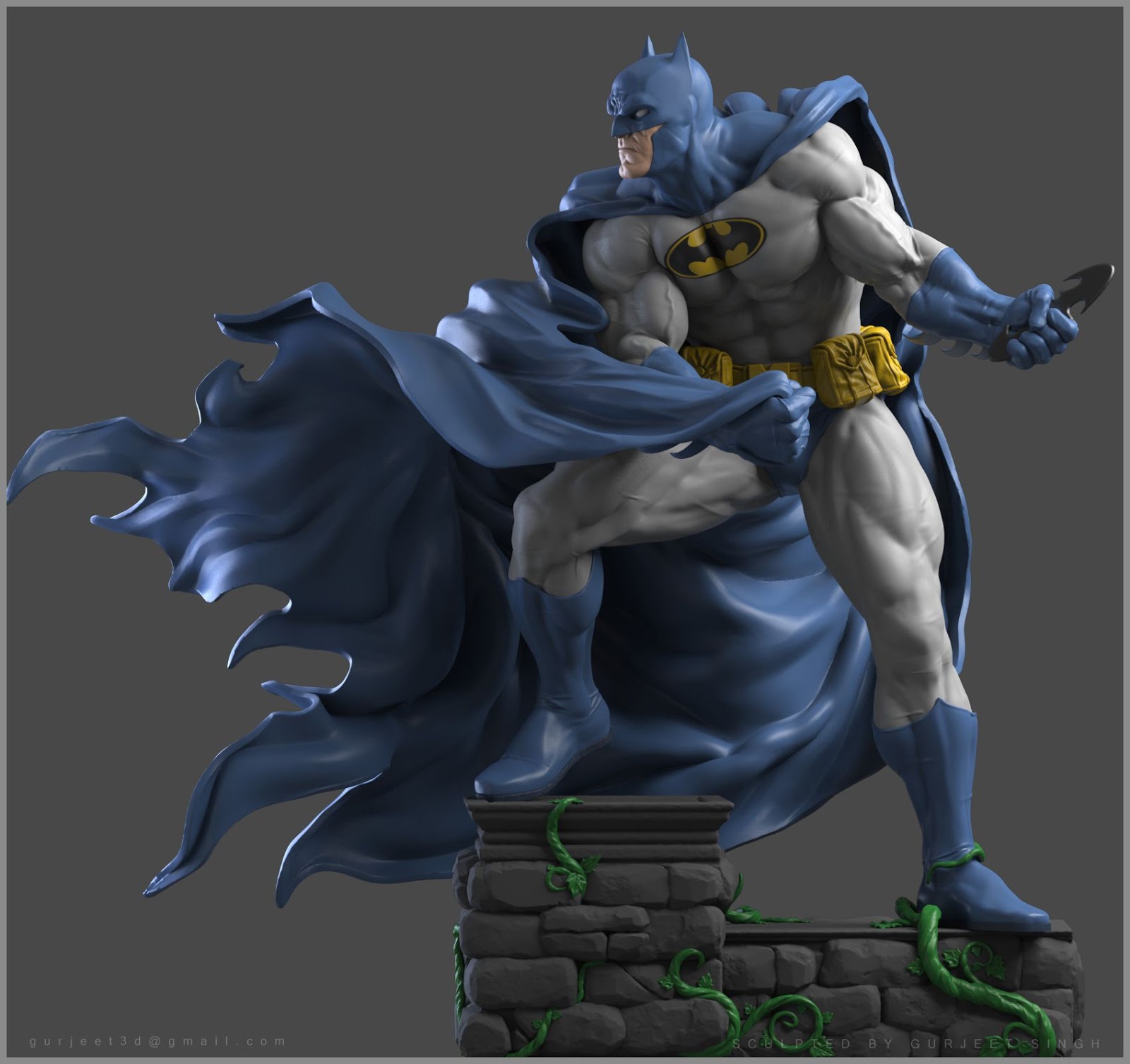 Gurjeet Singh BATMAN statue sculpt