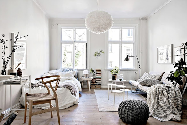 A Swedish apartment with soft tones and zen atmosphere