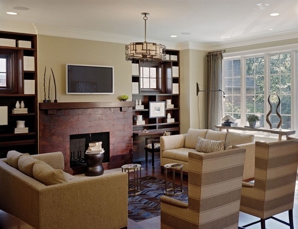 [46 صورة] غرف جلوس ومجالس بني وبيج ديكور بلس