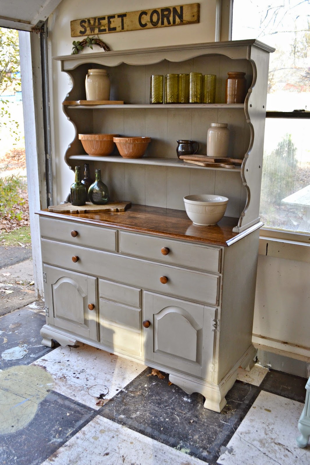 Heir and Space A Vintage Rock Maple Hutch