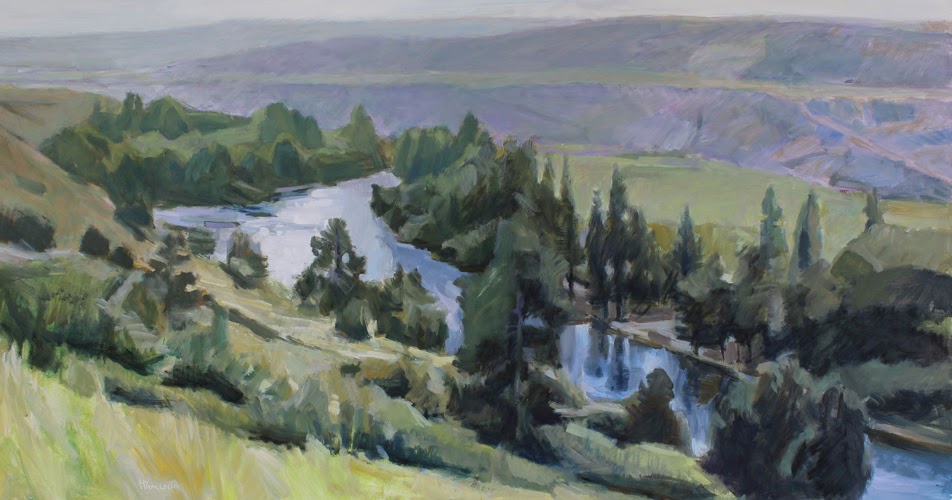 Gretchen Hancock's Paintings Bend in the Yakima SOLD