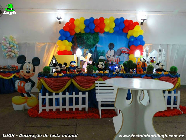 Mickey Mouse - Decoração tradicional luxo para festa infantil Decoração de mesa tema do Mickey para festa de aniversário infantil