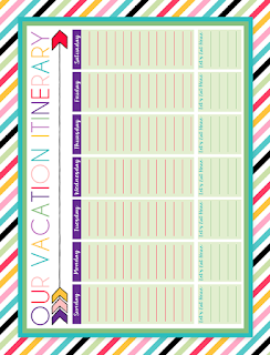 Free Printable Daily and Weekly Vacation Calendars | Six Designs | Instant Downloads