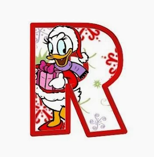 Alfabeto Navideño de personajes Disney R D.