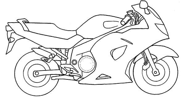 Desenho de Moto para Colorir - Colorir.com