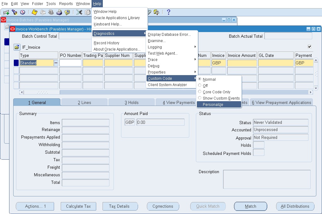 How to hide Operating Unit in Invoice work bench R12 | Oracle Techno ...