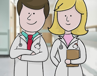 An animated image of two doctors standing next to each other