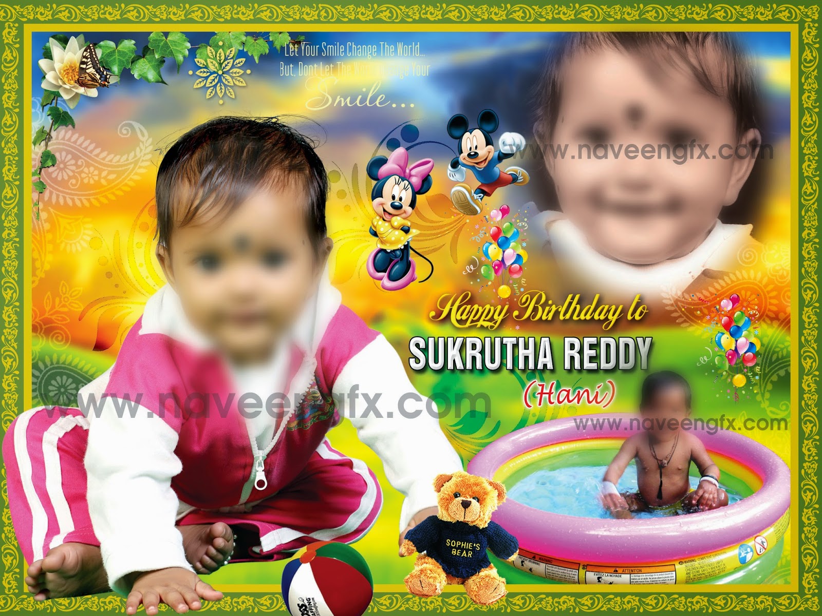 Birthday Invitation Card In Telugu Psd