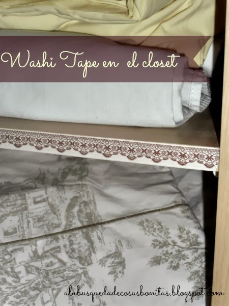 Balda decorada con washitape