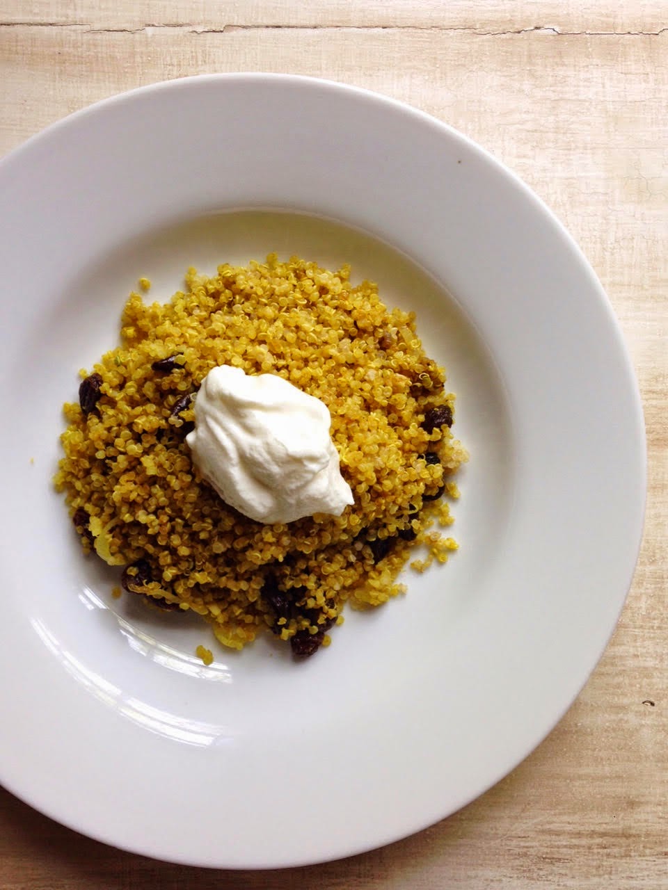 Something Ivory Curried Quinoa With Raisins