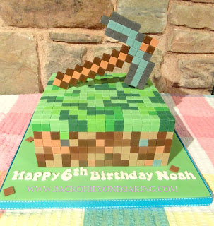minecraft birthday cake mosaic