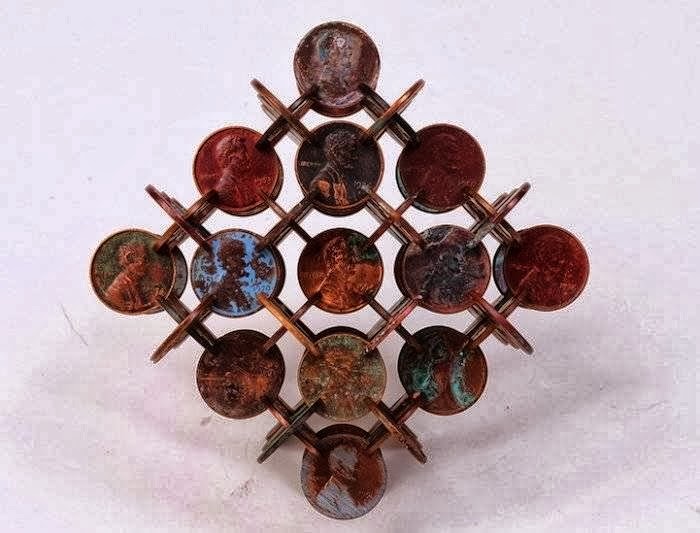 Interlocking Coin Sculptures by Robert Wechsler Ye Kya Chutiyapa Hai