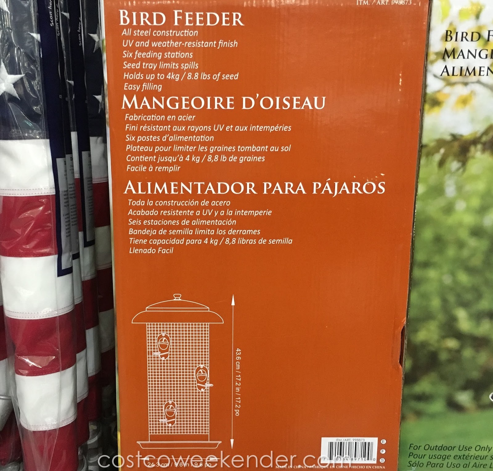 StyleCraft Bird Feeder Costco Weekender