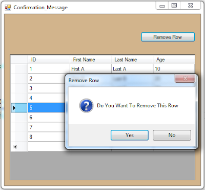 C# Confirmation Message Box