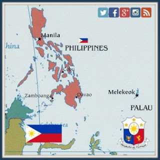 Filipino flag & map