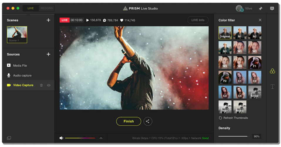 Prism Live Stream App