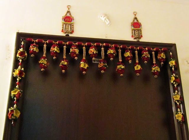 doorway with ornamental garland