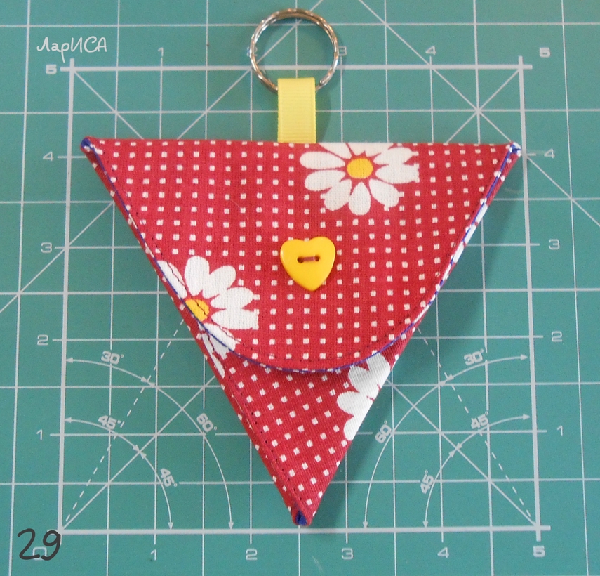 Triangle Folding Pouch pattern is a creative DIY accessory. Tutorial & Pattern