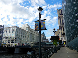 Riverwalk in downtown Milwaukee, Wisconsin