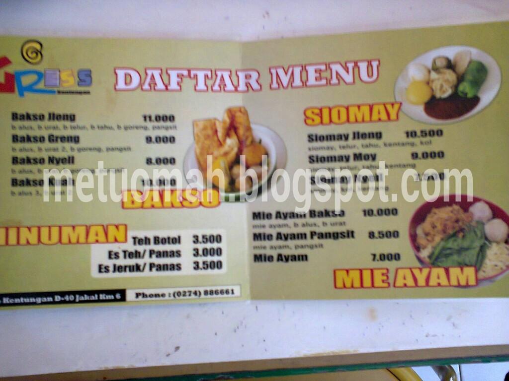 Bakso Gress Jalan Kaliurang Metuomah Com