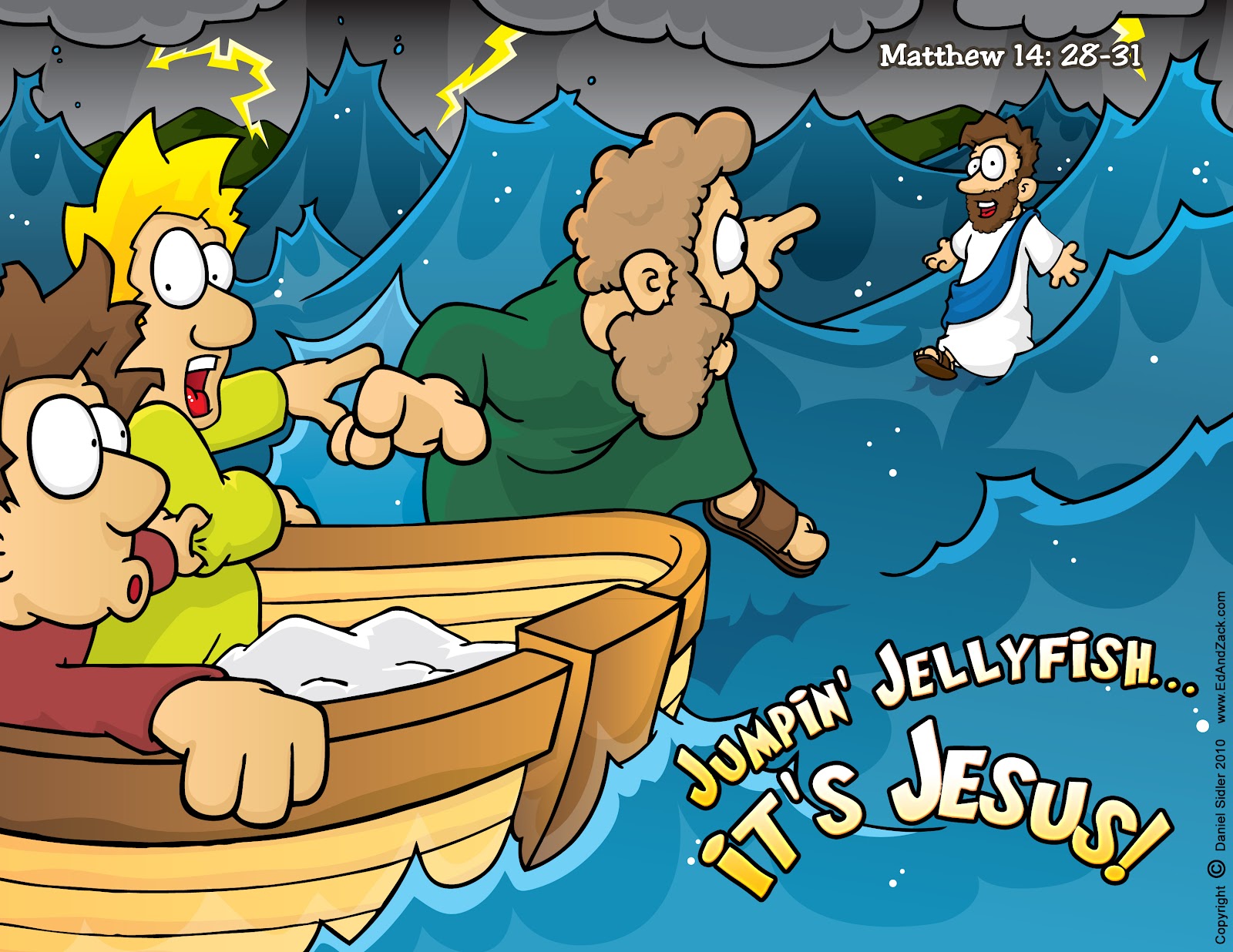 clipart jesus and peter walking on water - photo #18