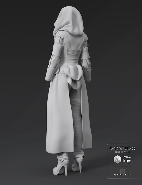 3d Models Art Zone - Casual Summer, Vigilante Outfit ja Austrani Outfit for Genesis 3 Nainen (t)
