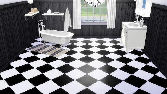 Corporation "SimsStroy": The Sims 4. Floor Tiles Black and ...