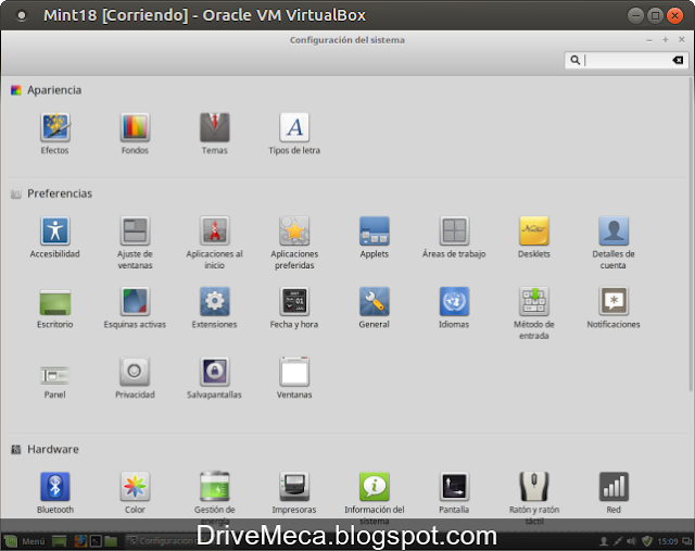 DriveMeca instalando Linux Mint Sarah paso a paso