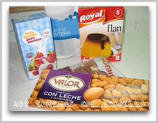 Flan de chocolate y nata