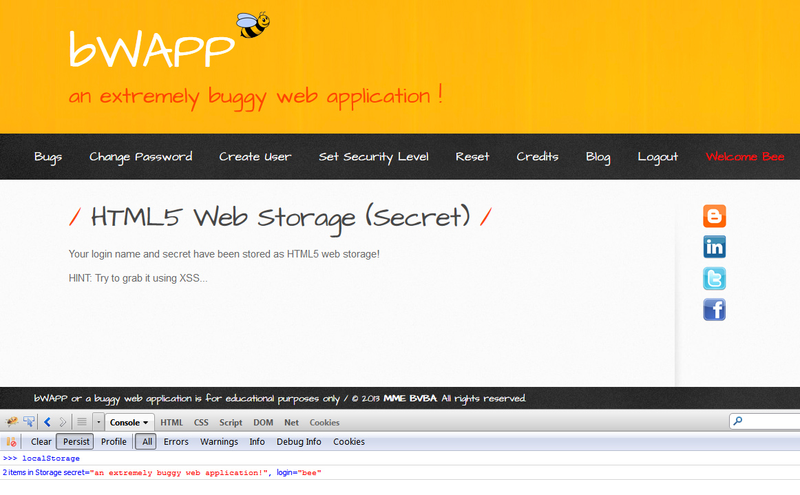 bWAPP web image