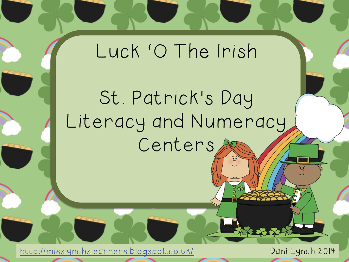 http://www.teacherspayteachers.com/Product/St-Patricks-Day-Literacy-and-Maths-Centers-1115908