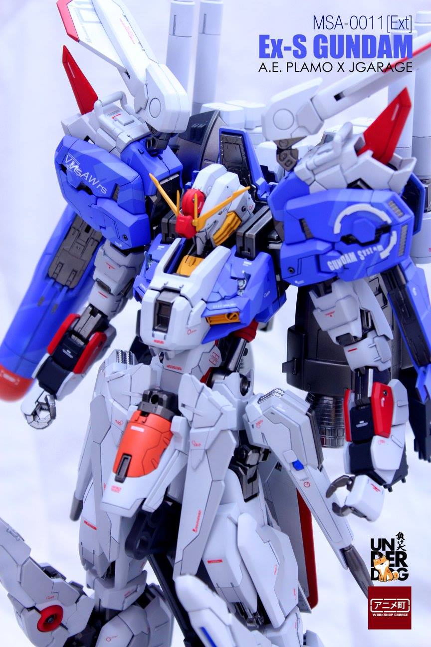 Custom Build: MG 1/100 Ex-S Gundam [Slim custom] Collaboration by A.E. Plamo and Jgarage