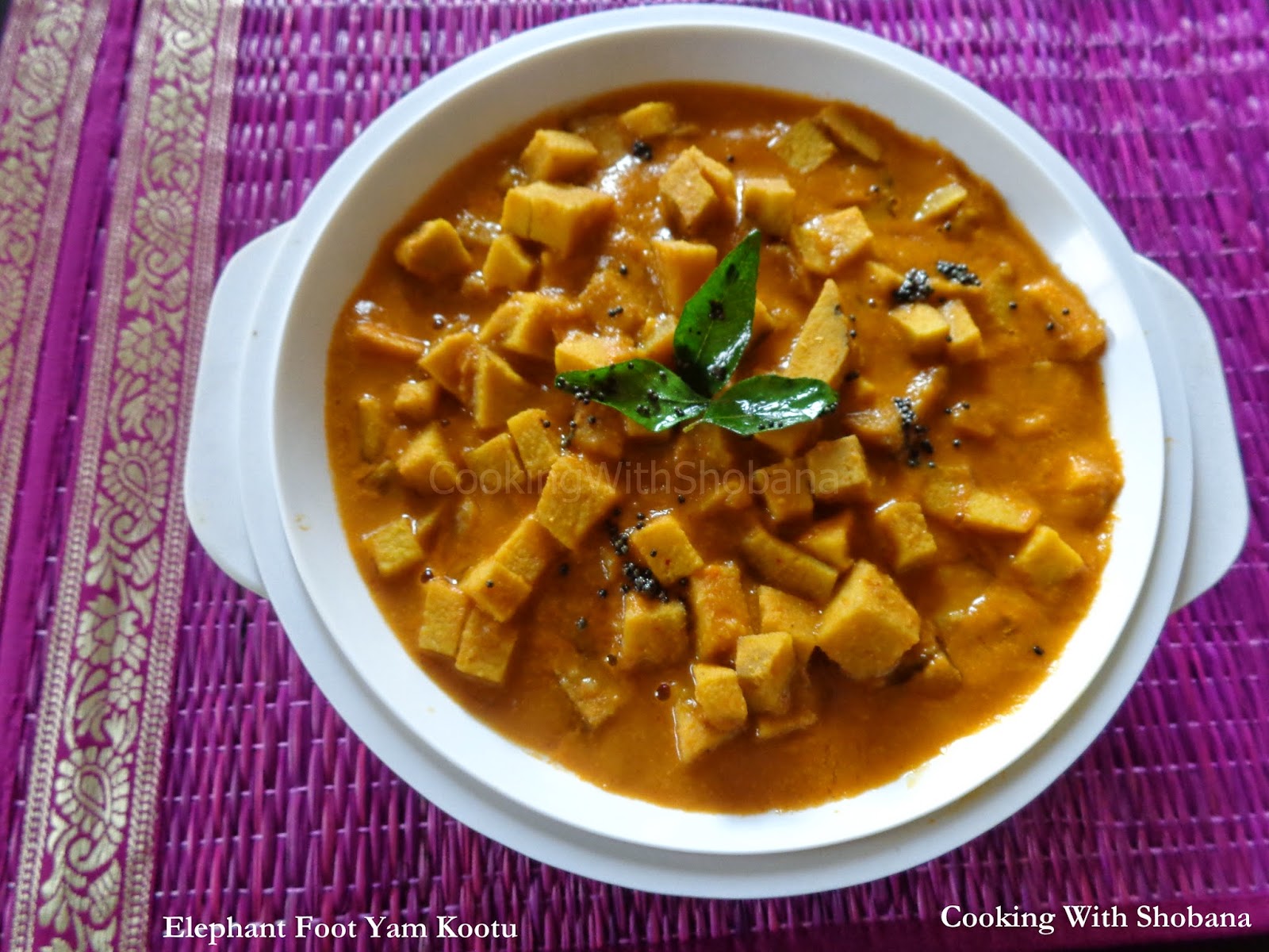 Cooking With Shobana ELEPHANT FOOT YAM KOOTU