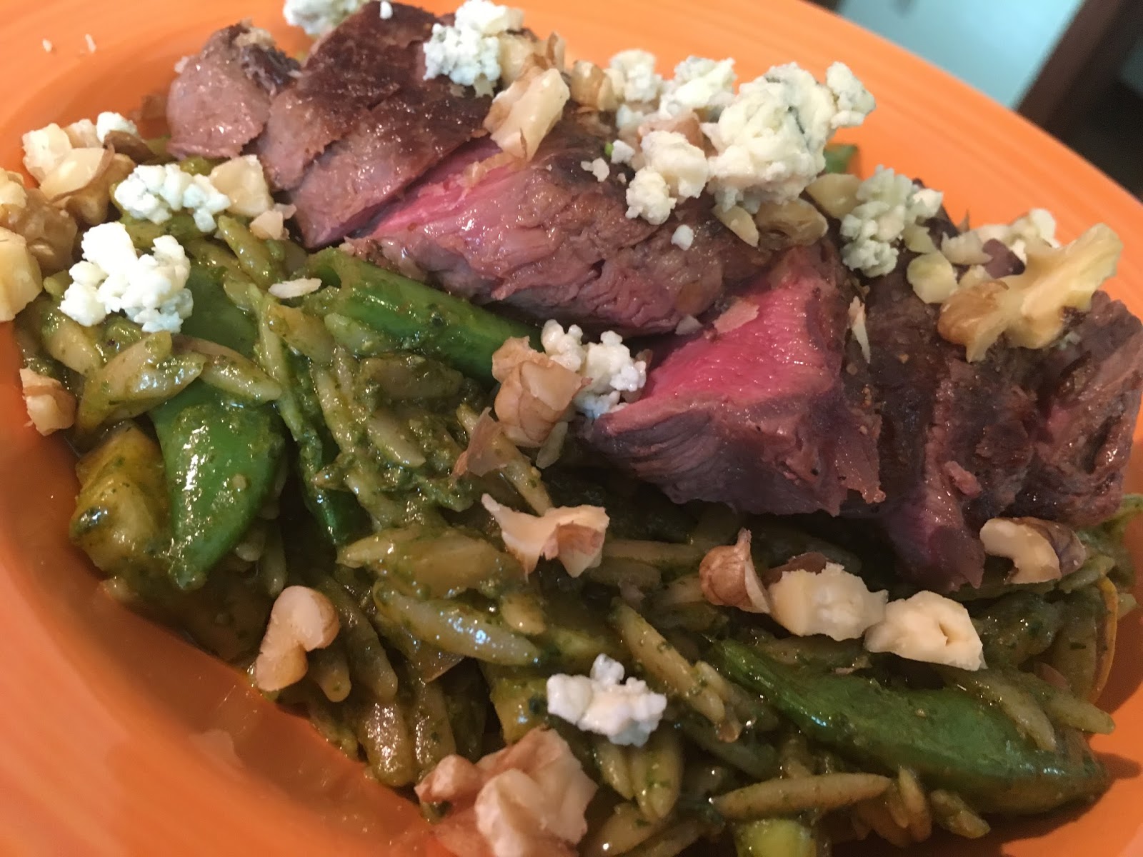 Doorstep Dinners Pesto Orzo Steak