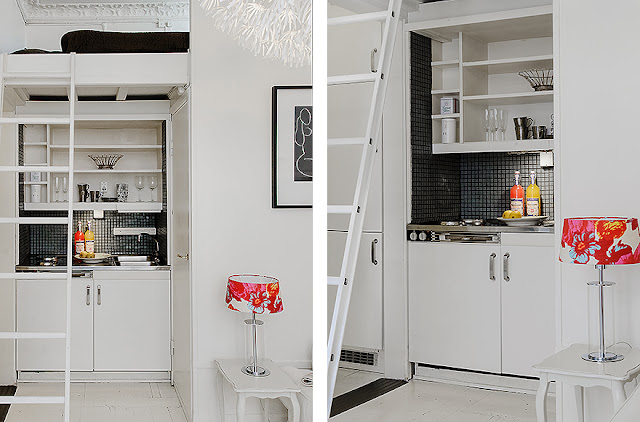 Achados de Decoração. Kitnet de 21m² com toques de cor vermelha Achados de Decoração. Kitnet de 21m² com toques de cor vermelha